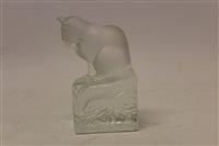 Lot 202 - Modern Lalique frosted glass paperweight...