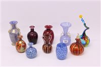 Lot 207 - Collection of Murano studio glass vases, the...