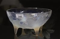 Lot 240 - Lalique clear and frosted glass bowl in the...