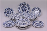 Lot 244 - Part service of 20th century Meissen onion...