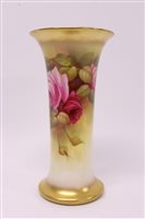 Lot 246 - Royal Worcester blush ivory spill vase, date...