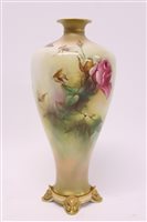 Lot 247 - Royal Worcester blush ivory vase, date mark...