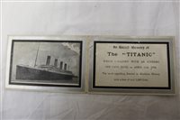 Lot 400 - R.M.S. Titanic memorial Carsd, folded black...