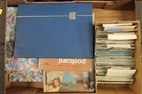 Lot 403 - PostCarsds in five albums and loose in shoebox...