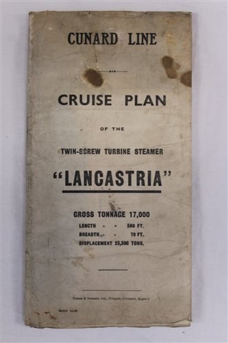 Lot 436 - Shipping - Cunard Line 'Lancastria' Steamer...