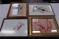 Lot 528 - Box of drawings by Peter Collins - nude...