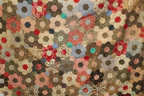Lot 1008 - Antique Textilesile Victorian patchwork...