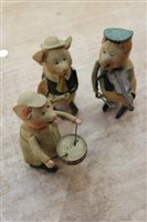 Lot 748 - Schuco - three tinplate Clocksckwork pigs...