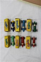 Lot 729 - Dinky - selection of boxed racing Carss (boxes...