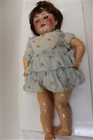 Lot 739 - Doll - German bisque head marked -...