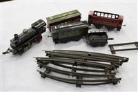 Lot 741 - Railway - German KBN tinplate Clocksckwork...