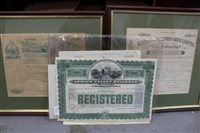 Lot 548 - Six early 20th century Share Certificates,...