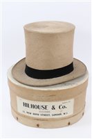 Lot 1022 - Gentlemen's Edwardian stovepipe top hat,...