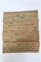 Lot 1031 - Sampler - 19th century - hand-stitched on an...