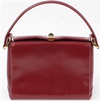 Lot 1041 - Vintage Gucci, circa 1980s, oxblood leather...