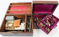 Lot 1209 - Victorian wooden Jewellerylery box and wooden...