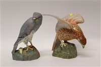 Lot 118 - Two Spode bone china birds - Montagu's Harrier...