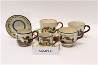 Lot 124 - Selection of Torquay motto ware tea cups and...