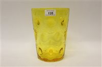 Lot 135 - 1960s amber-tinted art glass vase with etched...