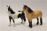 Lot 138 - Beswick Piebald pony and a Beswick Highland...