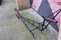 Lot 1703 - Substantial antique wrought iron horse-drawn...