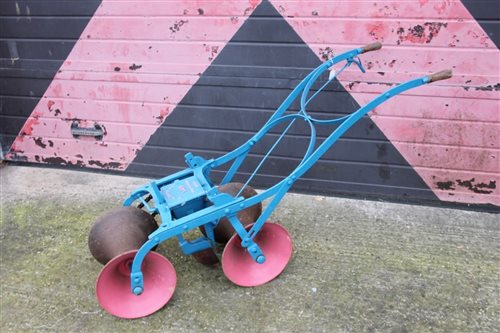 Lot 1709 - Substantial antique seed drill by W. H. Smith...