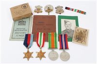 Lot 1710 - Second World War group of four Medalss,...