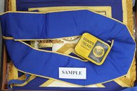 Lot 1711 - Masonic regalia - including aprons, Medalss...