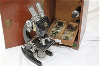 Lot 1722 - Early 20th century microscope by C. Baker,...