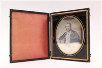 Lot 1739 - Victorian ambreotype photographic portrait in...