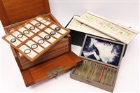 Lot 1600 - Large collection of microscope slides in a...