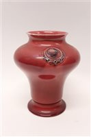 Lot 6 - Moorcroft pottery Flamminian ware vase...