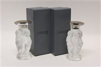 Lot 12 - Pair of good quality modern Lalique Angelots...