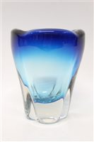 Lot 26 - Whitefriars Kingfisher blue Molar vase, 14.5cm...