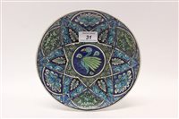 Lot 31 - William De Morgan pottery plate decorated with...