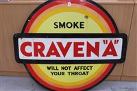 Lot 1602 - Large circular enamel advertising sign -...