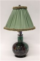 Lot 54 - Good quality 1930s art glass table lamp with...