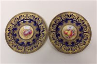 Lot 65 - Pair of Royal Worcester plates with...