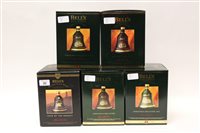 Lot 82 - Five Wade Bells Whisky decanters with contents...