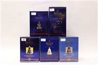 Lot 84 - Five Wade Bells Whisky decanters with contents...