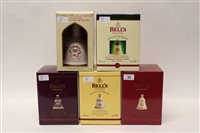 Lot 86 - Five Wade Bells Whisky decanters with contents...