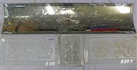 Lot 1611 - Large selection of etched pub glass panels -...