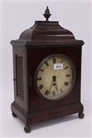 Lot 1612 - Early 19th century bracket Clocksck with eight...