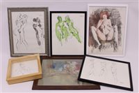 Lot 1610 - Selection of nude artwork (x 11), by Peter...