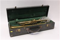 Lot 1640 - Brass trumpet engraved 'Super-Vax Artiste...