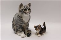 Lot 114 - Winstanley pottery cat and a Winstanley kitten