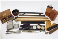 Lot 1753 - Group of mixed items - to include ebony rules,...