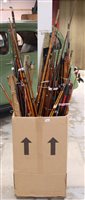 Lot 1563 - Large quantity of vintage split cane and...