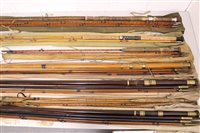 Lot 1568 - Quantity of built cane and Greenheart salmon...