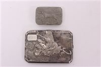 Lot 1590 - Chinese white metal cigarette case of...